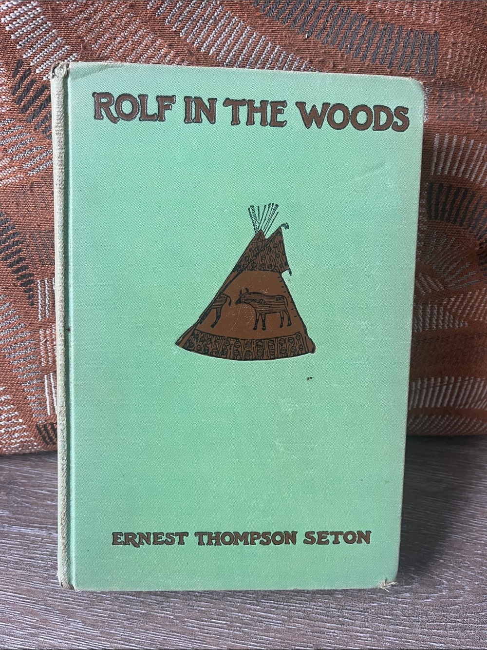 Rolf in the Woods by Ernest Thompson Seton - Mint Green Cover 1911